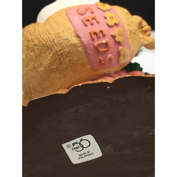 Dept 56 General Store Bunny Rabbit Figurine Holding Chicken & Seeds Easter Decor - Picture 11 of 13